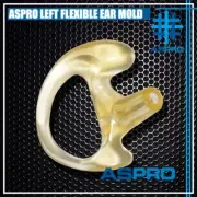 LEFT LARGE FLESH FLEXIBLE SEMI CUSTOM EAR MOLD INSERT SOFT RUBBER GEL EARPIECE