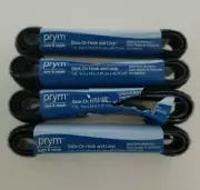 Adhesive Hook And Loop Tape Lot of 4 Measures 3/4" x 18" Black Prym