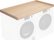 Life Finds Washer Dryer 137cm Countertop with Safety Ledge for Laundry Room Organization, Light Wood, LF-WDCT1C