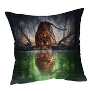 Sad Wildlife Art The World I Used To Know Tiger Cushion Cover
