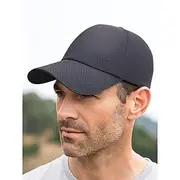 Men's Lightweight Breathable Baseball Cap – Quick-Dry Mesh Sports Hat with Adjustable Metal Buckle for Running, Golf, Hiking and Daily Wear