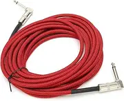 GOWENIC Guitar Cable - 20ft Right Angle to Right Angle 1/4 Inch Instrument Cable - Compatible with Electric Guitar, Bass, Amplifier, Mixer, and More