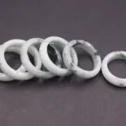 1pcs Natural Jadeite Jade Band Ring Women Men Real Natural Jade US Size 5.5-10