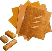 Bread Shape Gift Wrapping Paper, 6 Sheet Brown Krafts Packaging Paper, Oil Resistant Birthday Present Wrapping Papers Roll, Funny Baguettes Pattern Gift Packaging Papers, for Women & Men