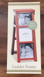 Hallmark Multi Photo Ladder Frame Desk Decor 11" Holds 3 photos NIB Great Gift