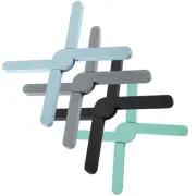 Foldable Silicone Trivets, 4 PCS Expandable Silicone Trivets for Dishes, Hot ...