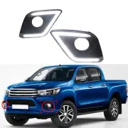 LED DRL Daytime Running Light Fog Light For Toyota Hilux Revo Vigo 2015-2016 (for: Toyota)