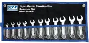 SP Tools SP10027 - 11 Piece Combination Stubby Spanner Set Metric