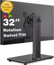 Single Monitor Stand VESA Mount for 13-32 Inch Screens Free-Standing Monitor