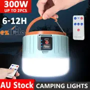 Portable LED Solar Camping Light Lantern Outdoor Tent Lamp USB Rechargeable AU