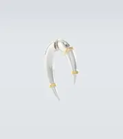 [Rainbow K] Rainbow K Horn 14kt white and yellow gold single earring One Size silver