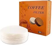 NEOUZA Coffee Paper Filter Round for Espresso Machine Portafilter Moka Pot 100pcs Unbleached Disposable Puck Screen (58mm)