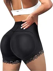 [Generic] Womens Butt Lifter Padded Lace Panties Seamless Hip Body Shaper Boyshort Underwear