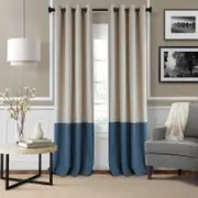 Elrene Home Fashions Braiden Color Block Blackout Curtain Panel, 52 x 84