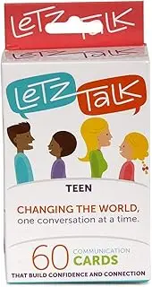 Letz Talk Conversation Cards for Teens - Communication Topics, Conversation Starters - Build Confidence & Emotional Intelligence, Family Games for Kids and Adults, Stocking Stuffer - Ages 13-18