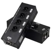 1Pair 4-Channel 3-Pin XLR or 6.3Mm Audio and over Cable Extender,DMX512 6889