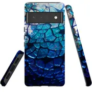 For Google Pixel 6 Pro Case Tough Protective Cover Blue Mirror