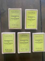 Lot of 5 Crabtree & Evelyn Verbena and Lavendar Facial Soap 1oz