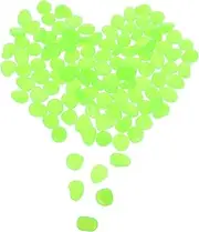 CIYODO Glowing Pebble Decorations 100pcs Luminous Stones for Garden Fairy Garden Decorative Rocks Glow in Dark