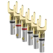 6 Pcs Speaker Cable Connector Cables with Banana Plugs for Speakers