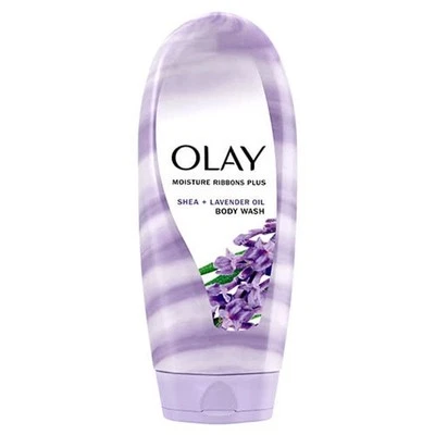 Olay Body Wash Indulgent Moisture Ribbons Plus Shea & Lavender Oil 18 oz 12 Pack