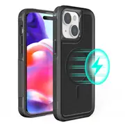 ZUSLAB for Apple iPhone 15 Plus MagSafe Case Rugged Defender Protective Heavy Duty Shockproof Dustproof Cover (2023) - Black