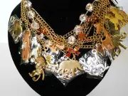 RUNWAY BETSEY JOHNSON HAUTE COUTURE NWT NECKLACE BOWS STONES POODLES RETIRED