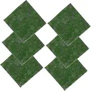 BESPORTBLE 6pcs Artificial Moss Mat Faux Grass for DIY Micro Landscapes for Succulents and Spaces Realistic Greenery Decor for Creative Crafts