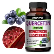 Quercetin 1000mg with Bromelain &Zinc-Natural Immune Support Supplement Capsules
