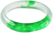 [Generic] Jadeite Bracelet Female Jadeite Ice Float Green Jadeite Stone Bracelet Bracelet (Color : A, Size : 60-62mm)