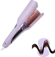 Curluxe French Curls Iron, Curluxe Create Frizz-Free French Curls Effortlessly Iron, 15-Second Heat-Up, Four Settings, Travel Curling Irons for Wide Deep Waves (Purple)