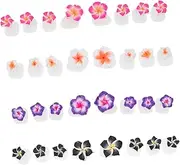 Mikinona 32pcs Flower Toe Separator for Pedicure Silicone Toe Spacers Women Comfortable Nail Separator Toe Spacers for Diy Nail Art