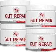 Gut Repair - Digestive Health Supplement Powder - L-Glutamine, Curcumin, Zinc & Ascorbic Acid Blend to Rebuild Intestinal Lining, Boost Immunity, Reduce Intestinal Inflammation (4 Tubs - 120 Servings)