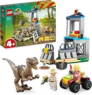 [LEGO] Jurassic Park Velociraptor Escape 76957 Building Toy Set with Dino Figure, Off-Road Car and 2 Minifigures