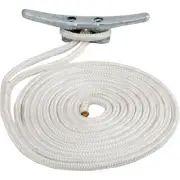 SEA DOG DOUBLE BRAIDED NYLON DOCK LINE 3/8" X 10' WHITE