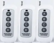 3PCS 433MHz 4 Button EV1527 Wireless Remote Transmitter With Battery for Remotes