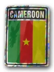 Cameroon Country Reflective Decal Bumper Sticker 3.875" x 3"