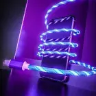 LED flowing Light Up Cable USB Sync For iPhone Charger Data Charging Cord