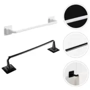 2 Pieces Suction Cup Towel Rack Bathroom Holder Hanging for Restroom