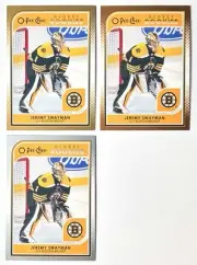 2021-22 O-Pee-Chee Jeremy Swayman Glossy Rookie Lot x 3 Gold Silver & Bronze NHL