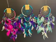 Lovely Colourful Nylon 12cm Web Coconut Bead Dream Catcher 56cm Total Length