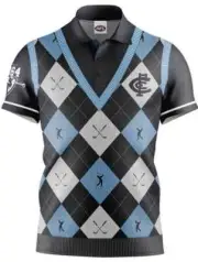 Carlton Blues AFL Fairway Golf Polo Shirt Sizes S-5XL BNWT