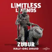 Half-orc Druid - Zubur - Male | Limitless Legends | D&D Miniature 75mm