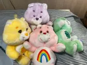 Lot Of 4 Care Bears 13” XL CheerluckyfunshineshareKenner ‘83 Cincinnati OH G55