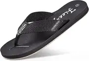[FIEEIF] Mens Casual Flip Flops Comfortable Arch Support Outdoor Thong Slide Sandals Fashion Beach Slippers for Men