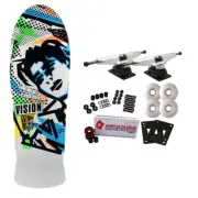 Vision Skateboard Complete Original Gonz White 10" x 30" Old School
