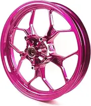 Pink Front Wheel Rim Compatible with Yamaha YZF R3 R25 2015-2024 ABS include, MT03 MT25 2015-2024, Bearing included, Motorcycle Replacement Accessories Parts