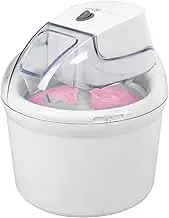 Clatronic Ice Cream Maker | Up to 1500 ml | Sorbet, Ice Cream, Frozen Yoghurt | Preparation Time: 20-40 Minutes | Includes Recipe Suggestions | Refill Opening | Ice Cream Maker with Cold Storage | ICM