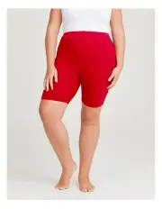 [Taking Shape] Bamboo Anti Chafe Crop Short in Racing Red