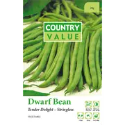 Country Value Tender Delight Dwarf Bean Vegetable Seeds